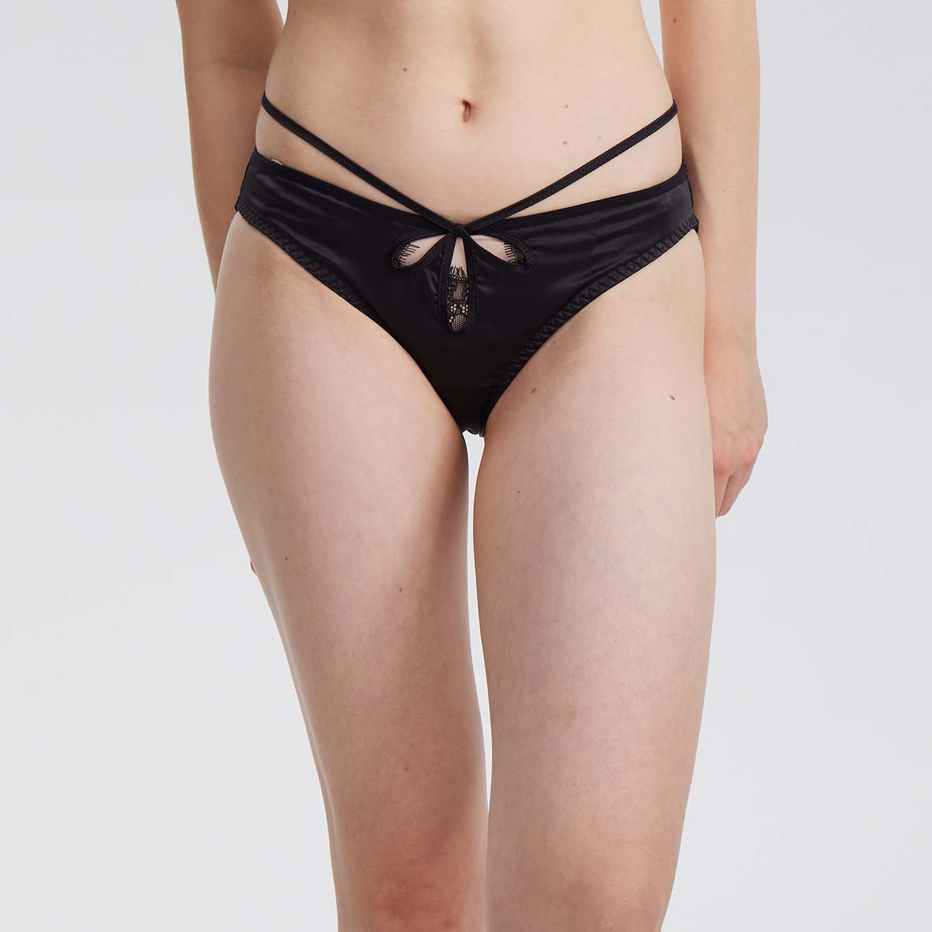 Smooth Hollow Eyelash Lace Panty - Rosey Isle