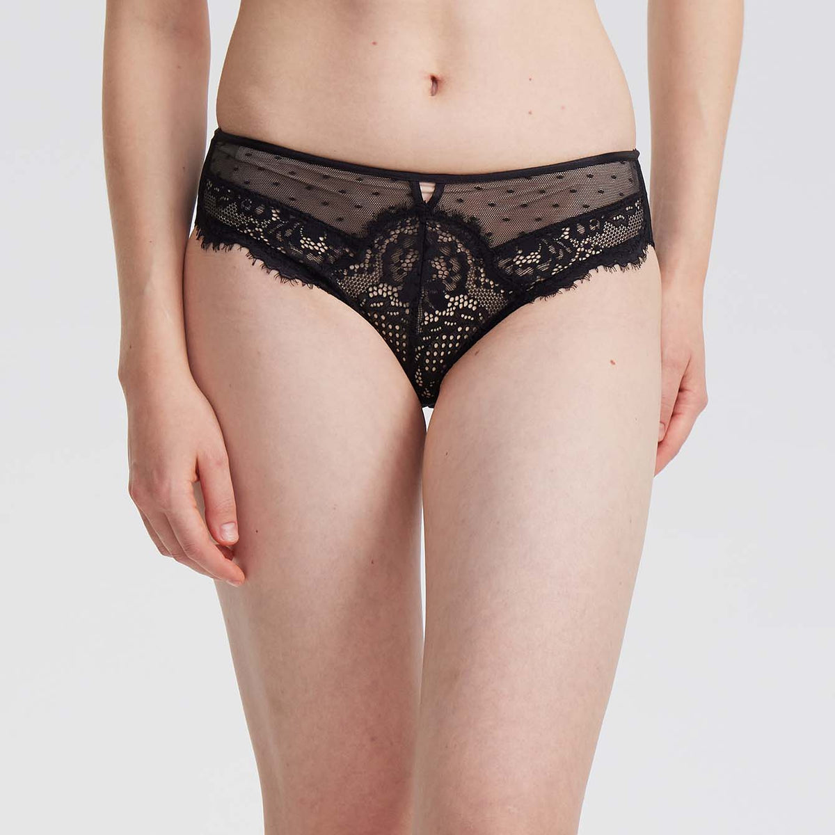 Sheer Embroidered Lace Panty - Rosey Isle