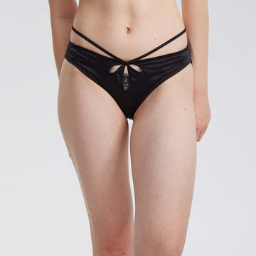 Smooth Hollow Eyelash Lace Panty - Rosey Isle