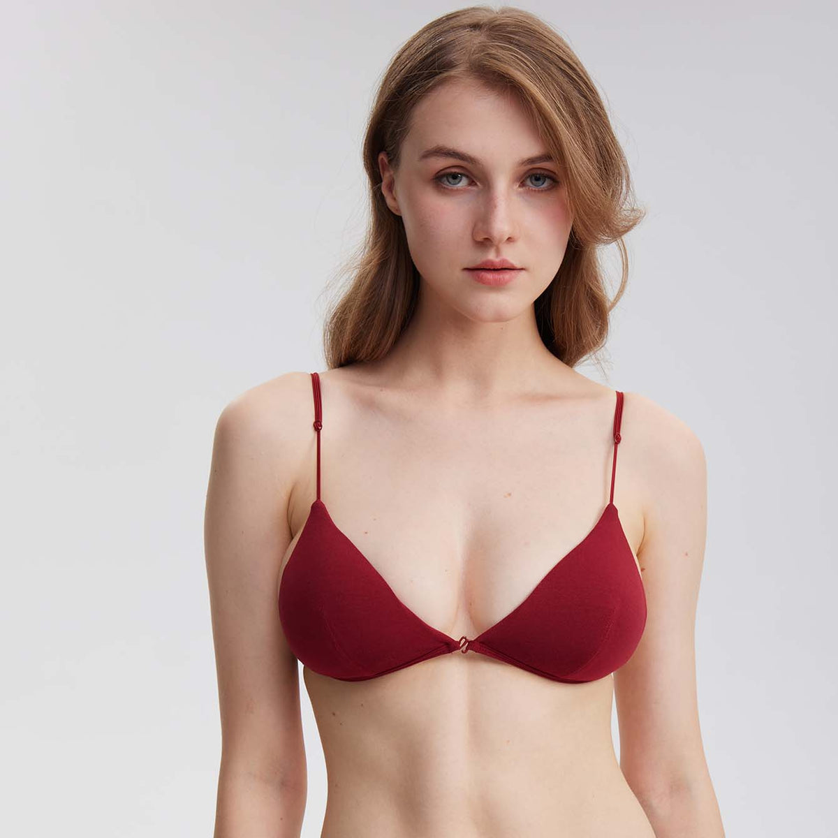 Ultra-Thin Front Closure Triangle Bra - Rosey Isle