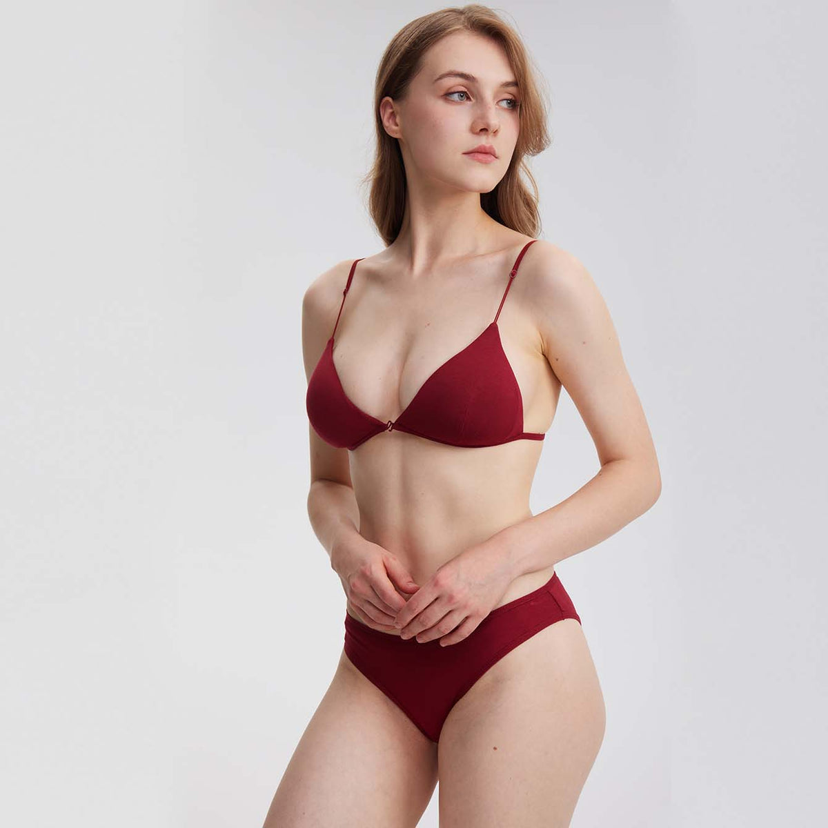 Ultra-Thin Front Closure Triangle Bra - Rosey Isle