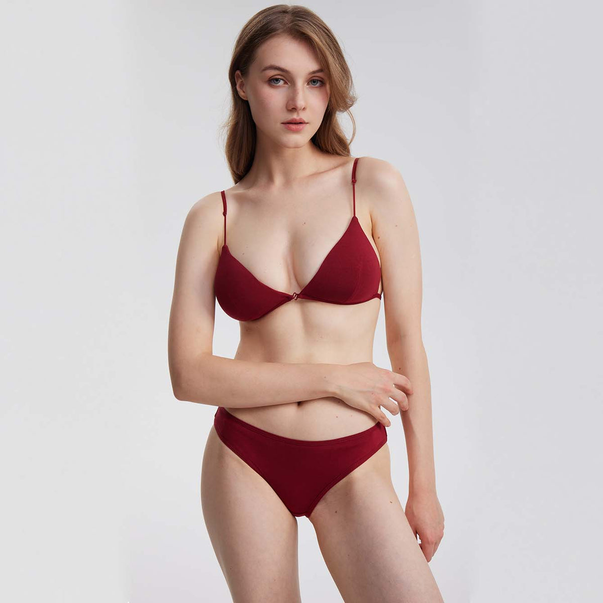 Ultra-Thin Front Closure Triangle Bra - Rosey Isle