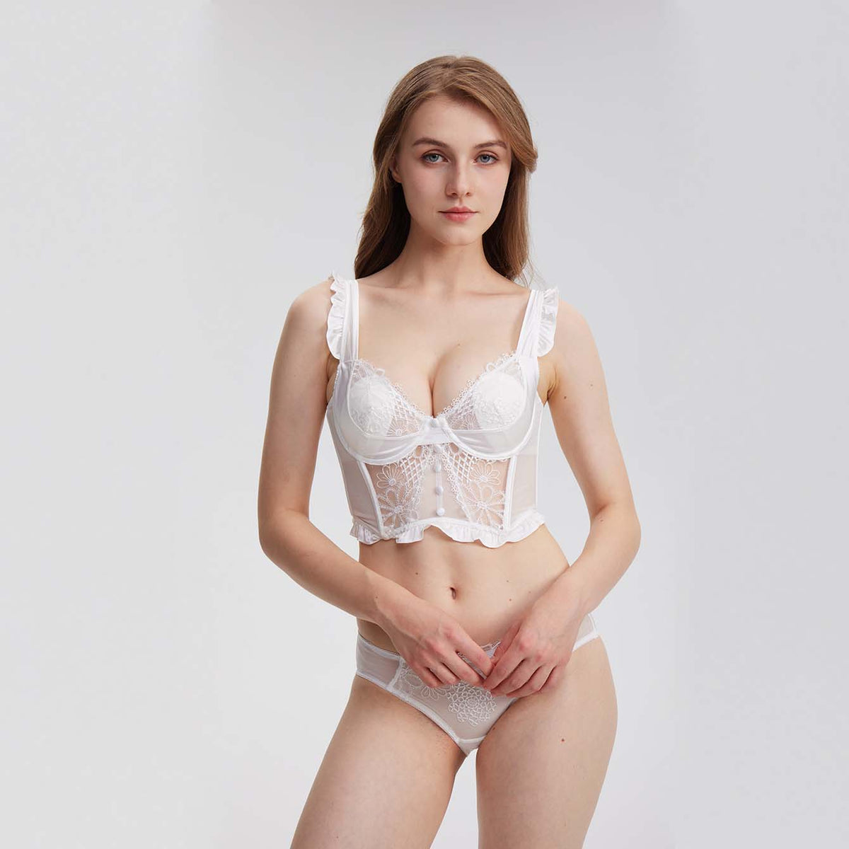 Lace Flutter Sleeve Bra - Rosey Isle