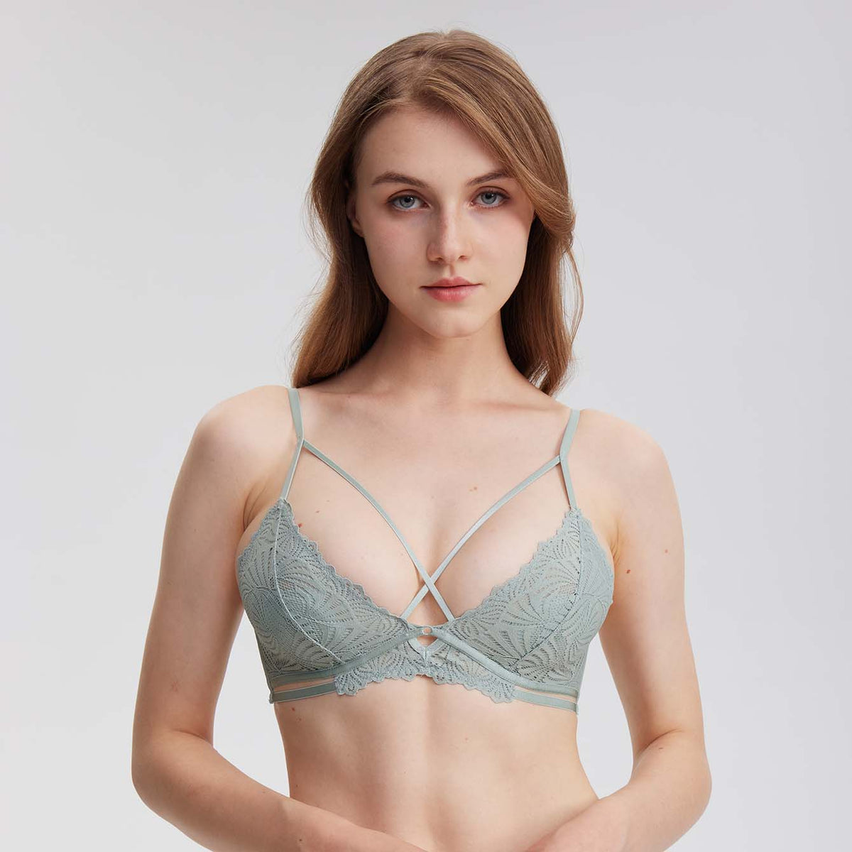 Seafoam Crisscross Bra - Rosey Isle