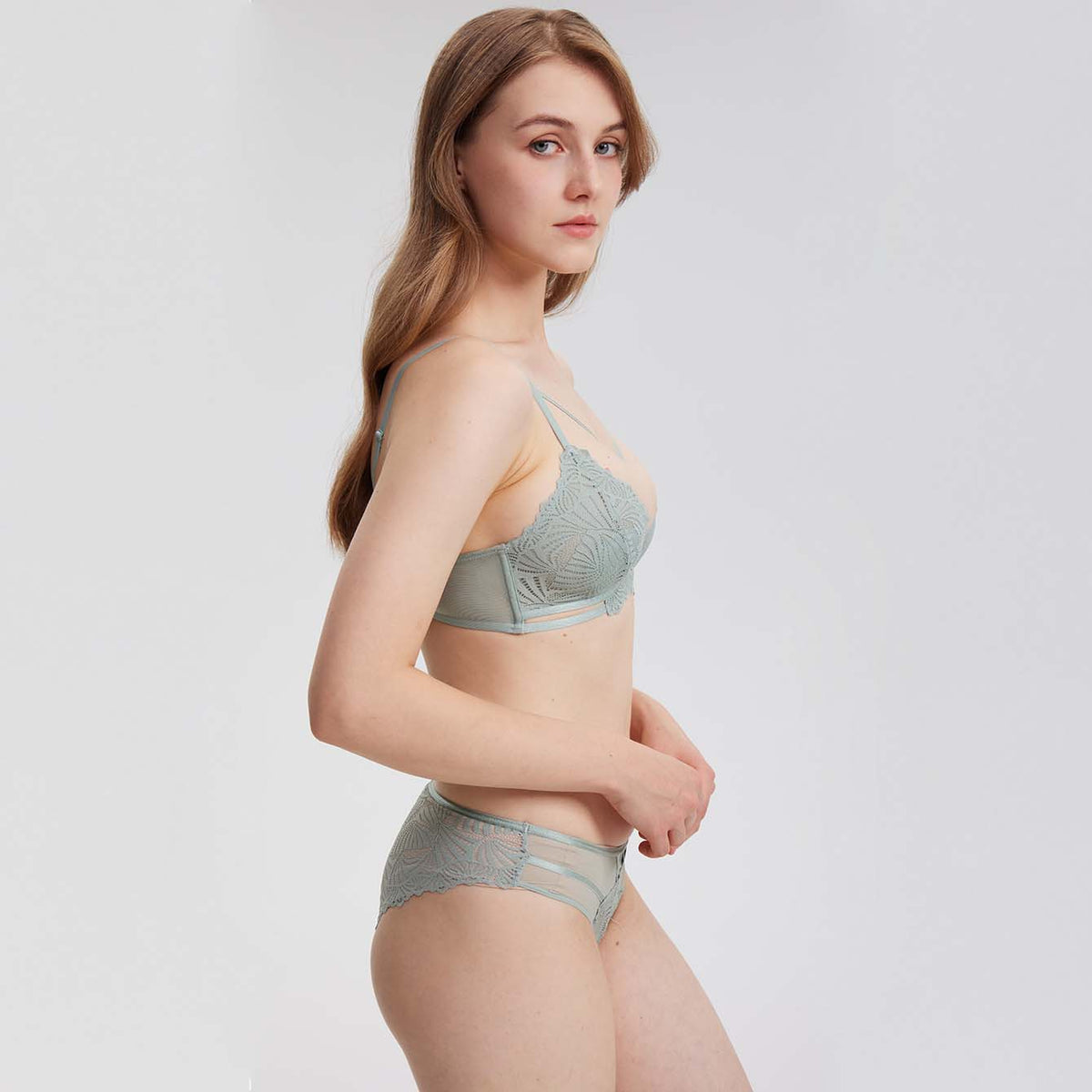 Seafoam Crisscross Bra - Rosey Isle