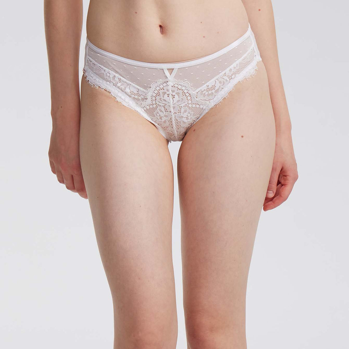 Sheer Embroidered Lace Panty - Rosey Isle