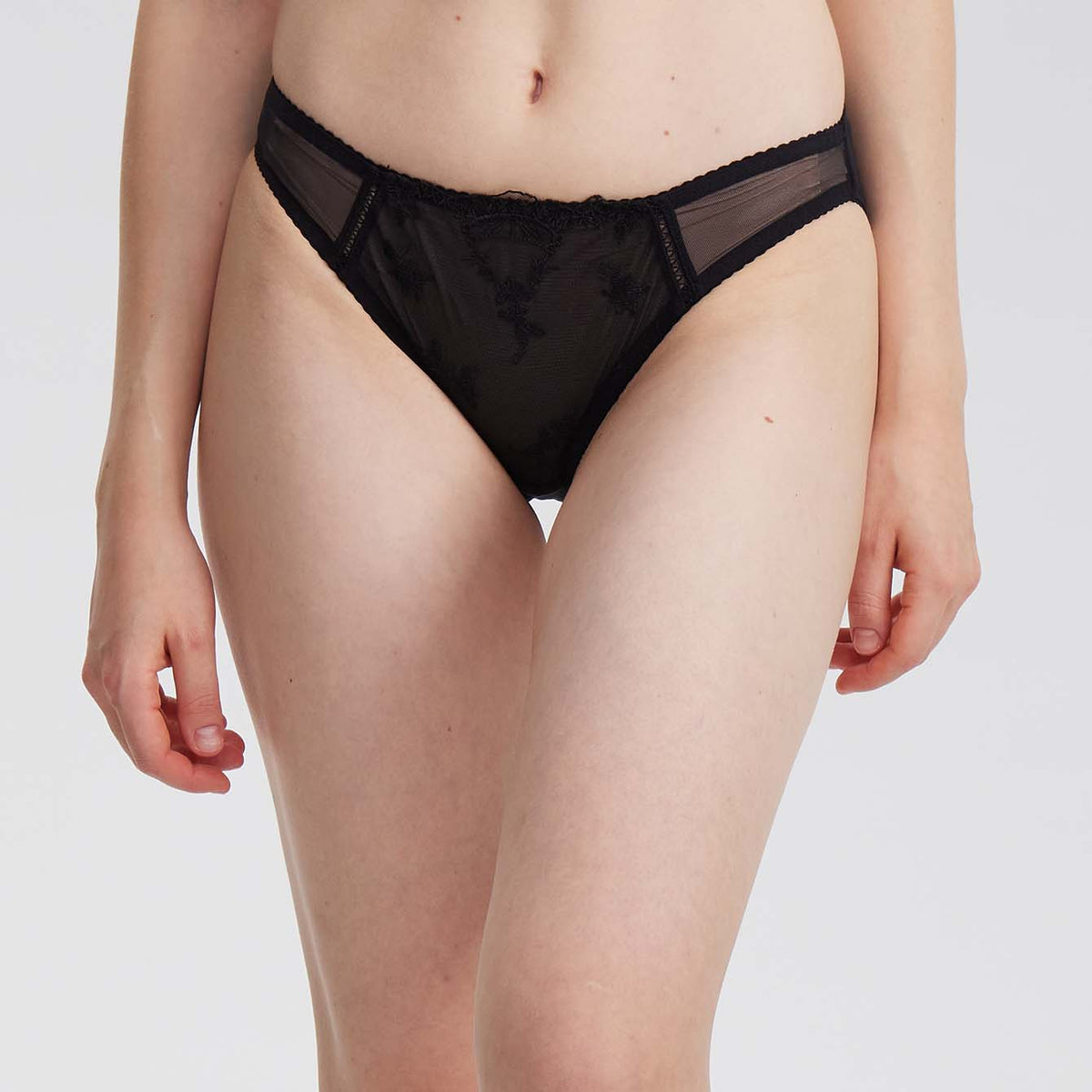 Sheer Embroidered Lace Panty - Rosey Isle