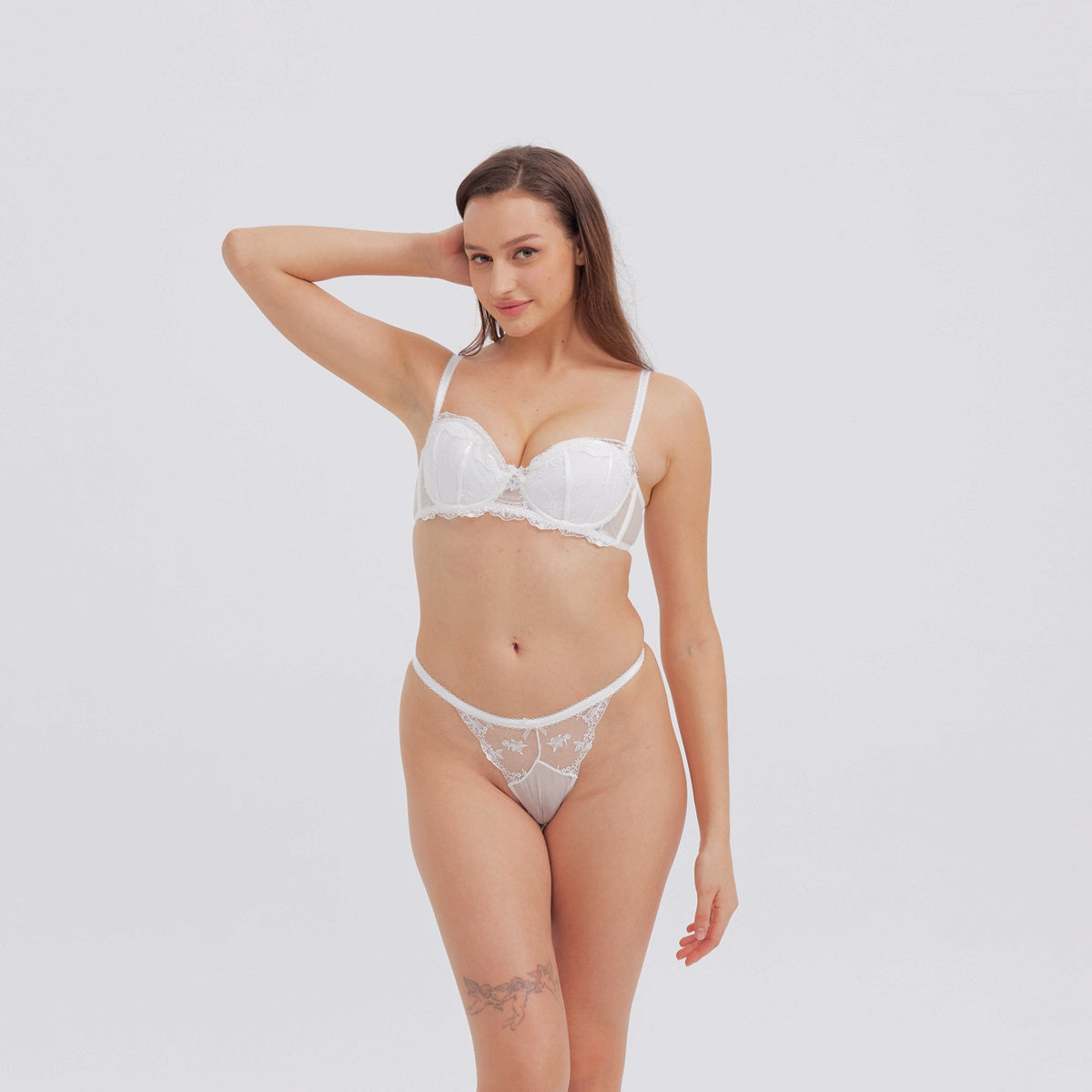 Embroidered Lace Thong - Rosey Isle