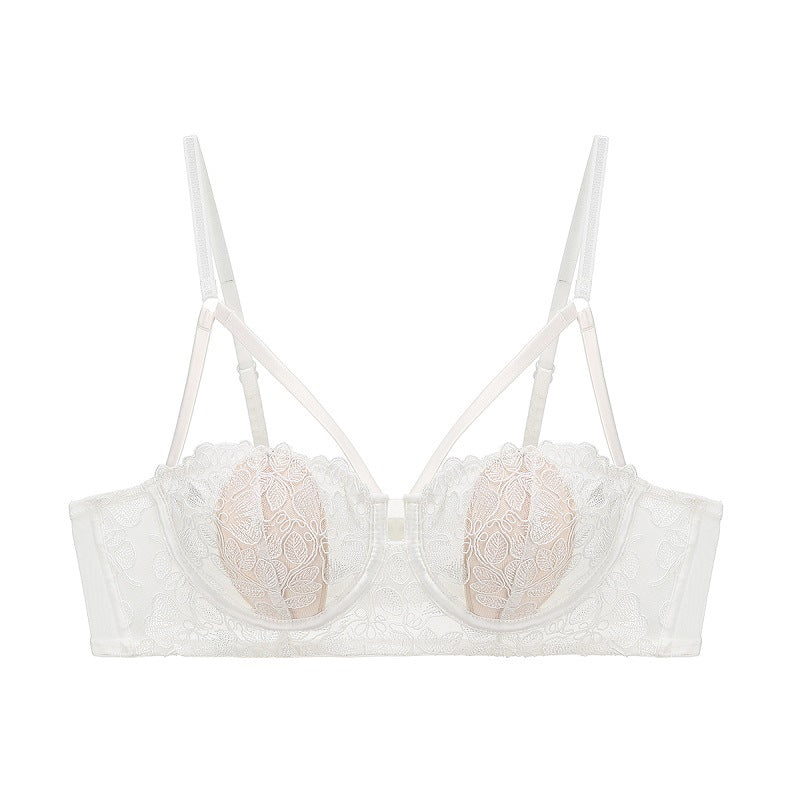 Floral Lace 1/2 Cups Bra - Rosey Isle