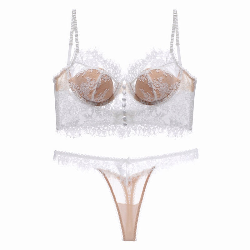 Eyelash Lace Cotton Padded Bra - Rosey Isle