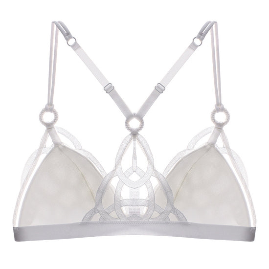 Mesh Embroidered Cutout Bra - Rosey Isle
