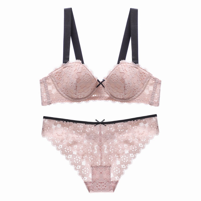 Full-Strap Half-Cup Push-Up Bra - Rosey Isle