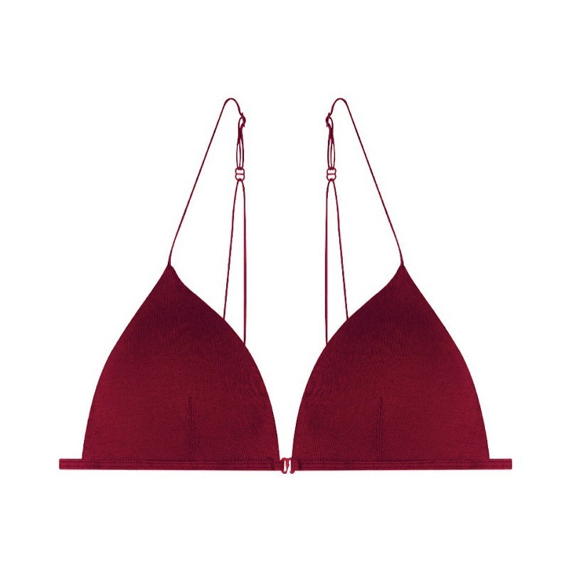 Ultra-Thin Front Closure Triangle Bra - Rosey Isle