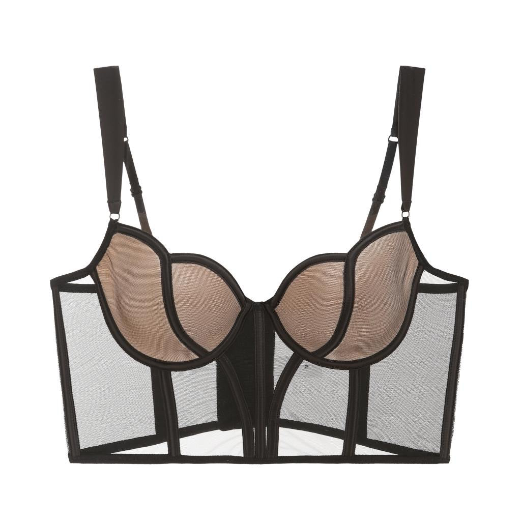 Longline Boning Corset Bra - Rosey Isle