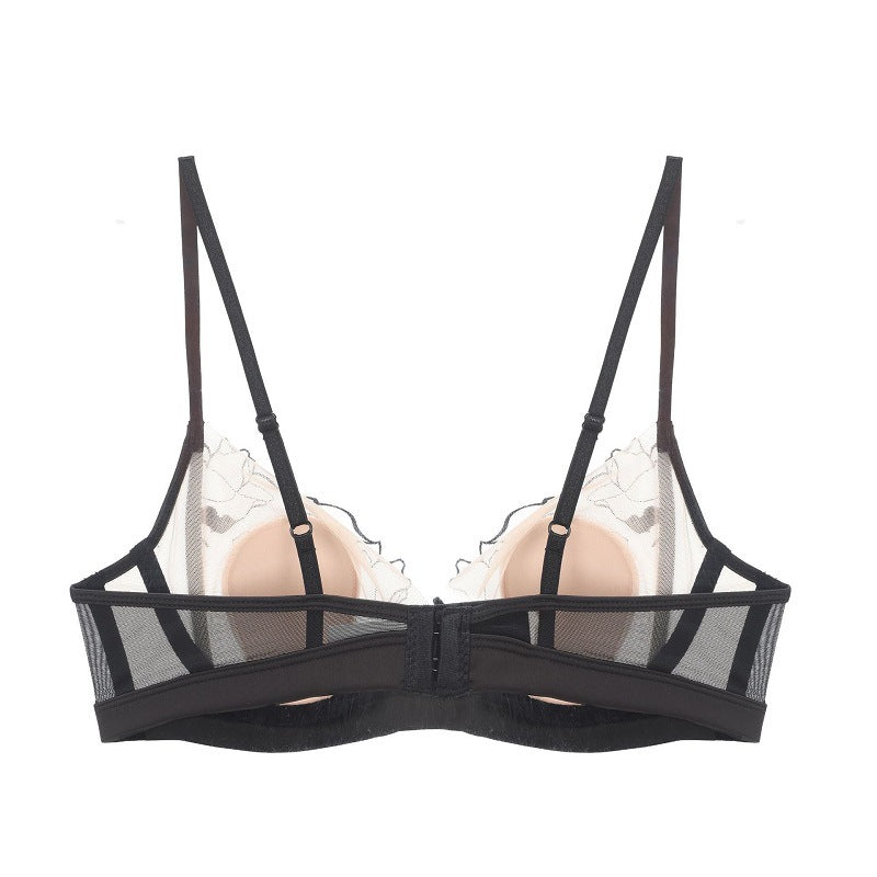 Sexy Mesh Embroidered Push-Up Bra - Rosey Isle