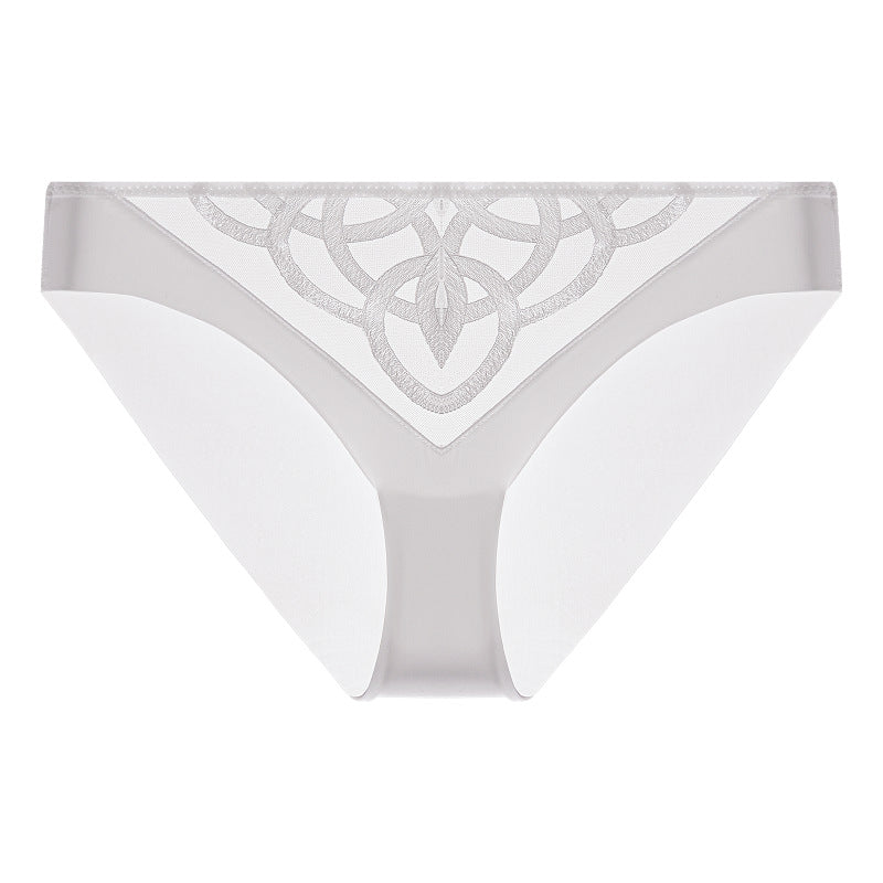 Sheer Embroidered Mesh Panty - Rosey Isle