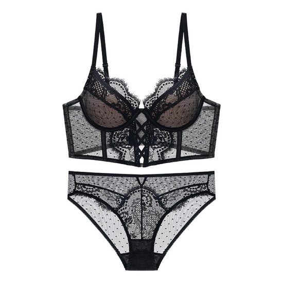 Sheer Embroidered Lace Panty - Rosey Isle