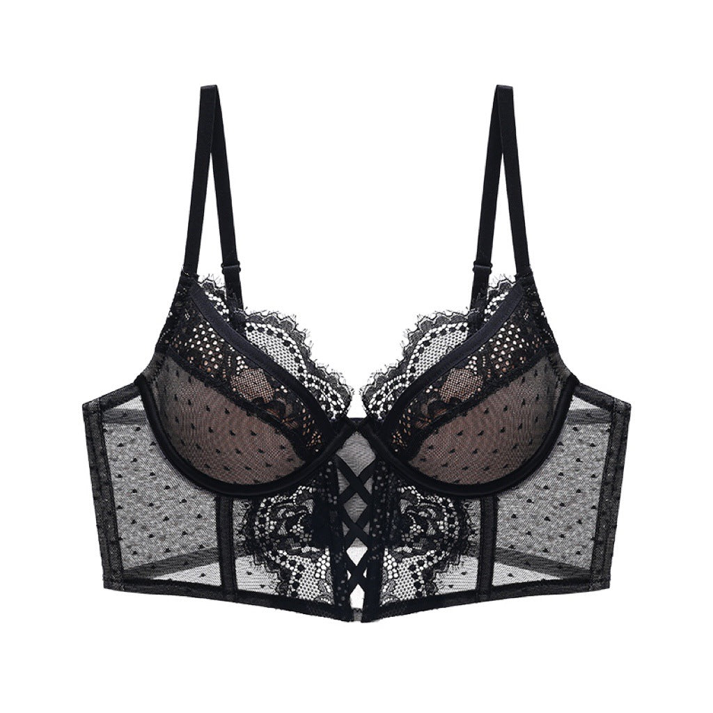 Sheer Lace Longline Bra - Rosey Isle