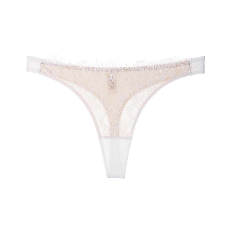 French Eyelash Lace Thong - Rosey Isle