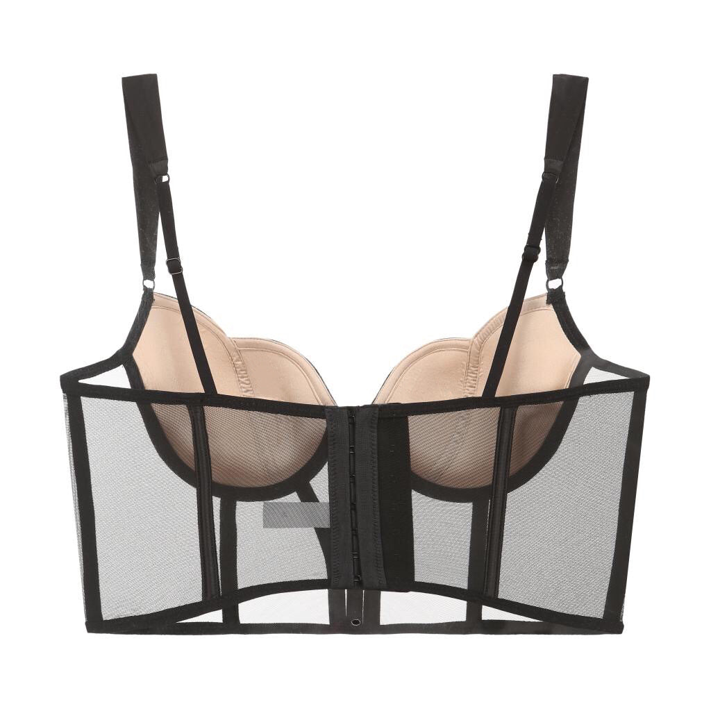 Longline Boning Corset Bra - Rosey Isle