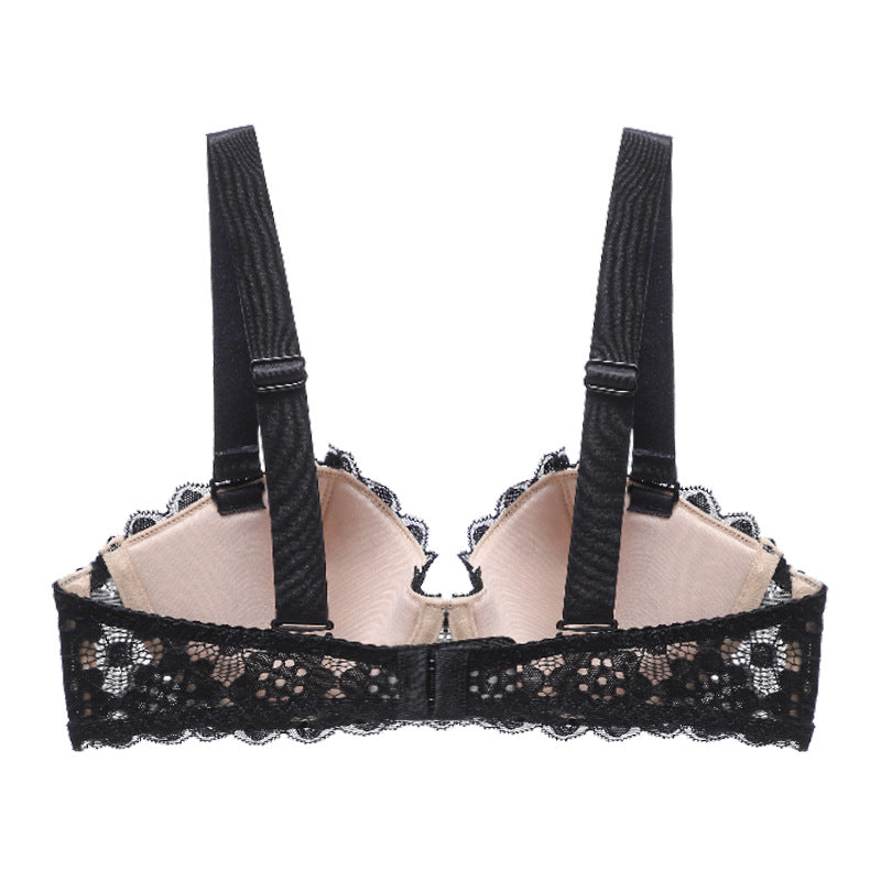 Full-Strap Half-Cup Push-Up Bra - Rosey Isle