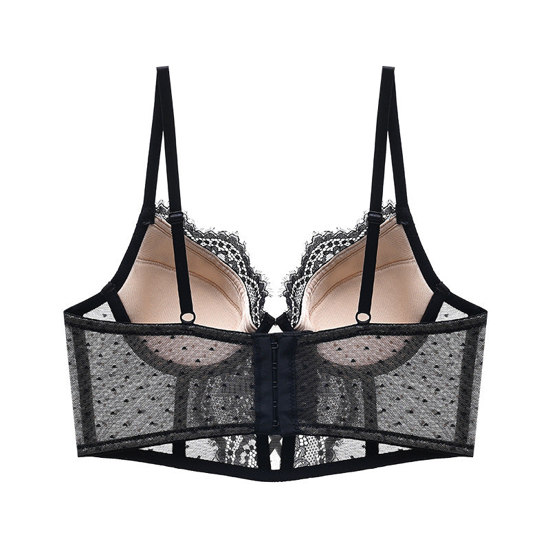 Sheer Lace Longline Bra - Rosey Isle