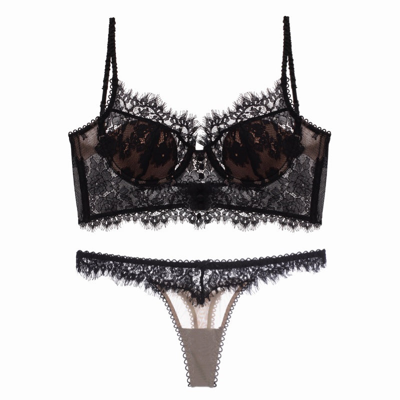 Eyelash Lace Cotton Padded Bra - Rosey Isle