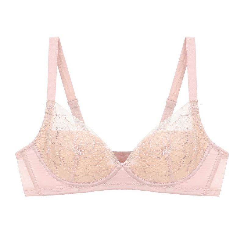 Floral Lace Soft Mesh Longline Bra - Rosey Isle