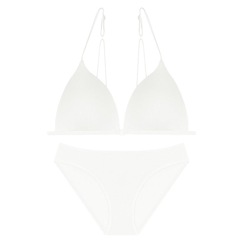 Ultra-Thin Front Closure Triangle Bra - Rosey Isle